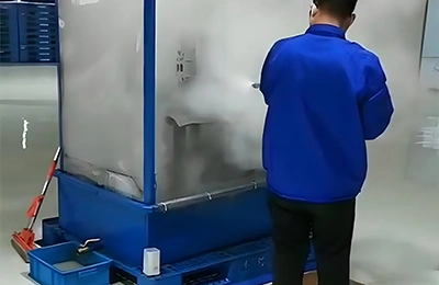 Limpieza a vapor del interior de equipos industriales